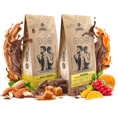 Zestaw kawa Bro Coffee Roastery Colombia Medellin + Brazil Cerrado 2x1kg (2kg)