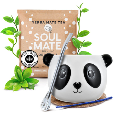 Zestaw yerba mate tykwa ceramiczna bombilla