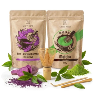Zestaw do kolorowego Matcha Latte: Matcha + Purple Matcha + akcesoria