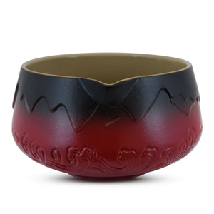 Matchawan – Ceramiczna miseczka do matchy z dzióbkiem – Mountain (czerwona)