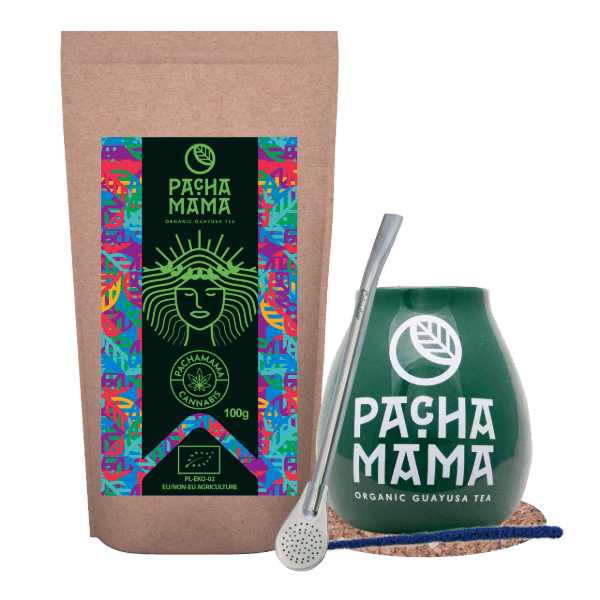 Zestaw Guayusa Pachamama Cannabis 100g akcesoria