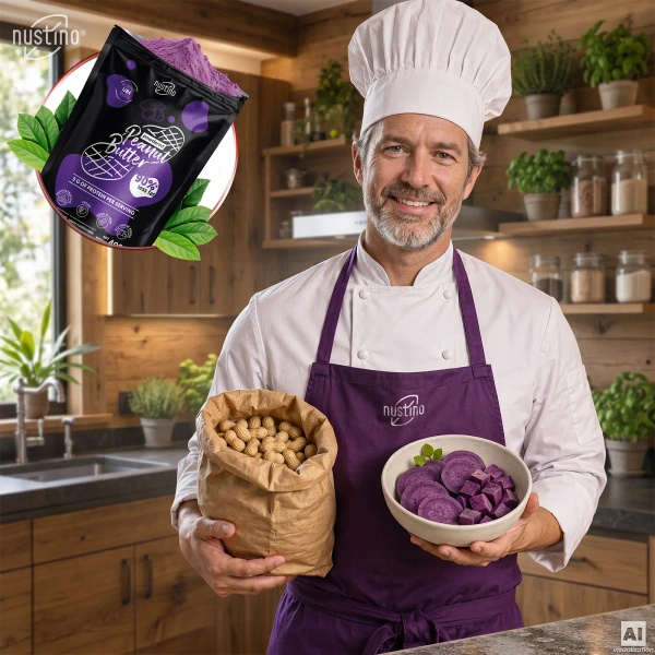 Nustino – Masło Orzechowe w Proszku – Ube (bez dodatku cukru) 400 g