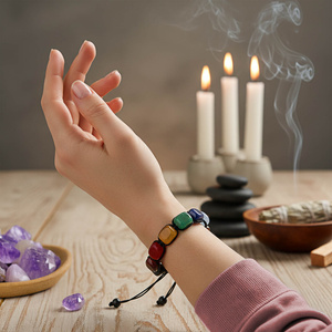 Bransoletka Siedem Czakr – na rzemyku