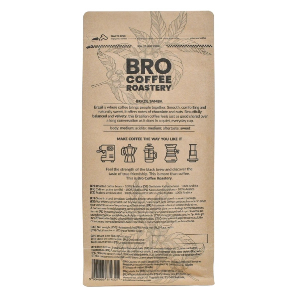 Bro Coffee Roastery – Kawa ziarnista Brazil Samba Premium 1 kg