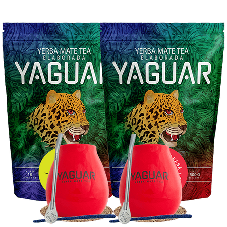 Zestaw Startowy dla dwojga Yerba Mate Yaguar Energia 500g + Yaguar Limon 500g