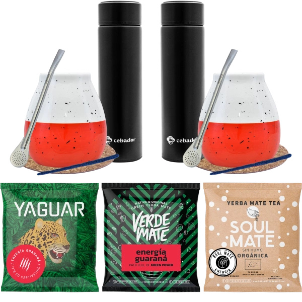 Zestaw na start Yerba Mate dla pary 3x50g Termos