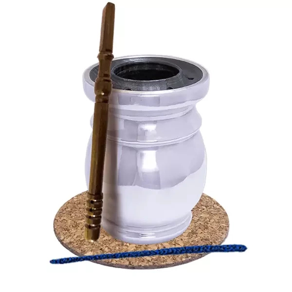 Yerba Mate Matero Palo Santo + Bombilla Palo Santo