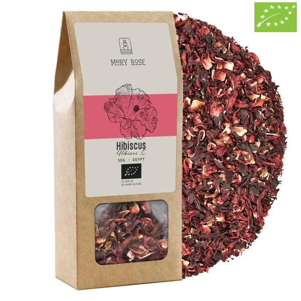 Mary Rose – Hibiskus ekologiczny – Malwa Sudańska (płatki) 50 g