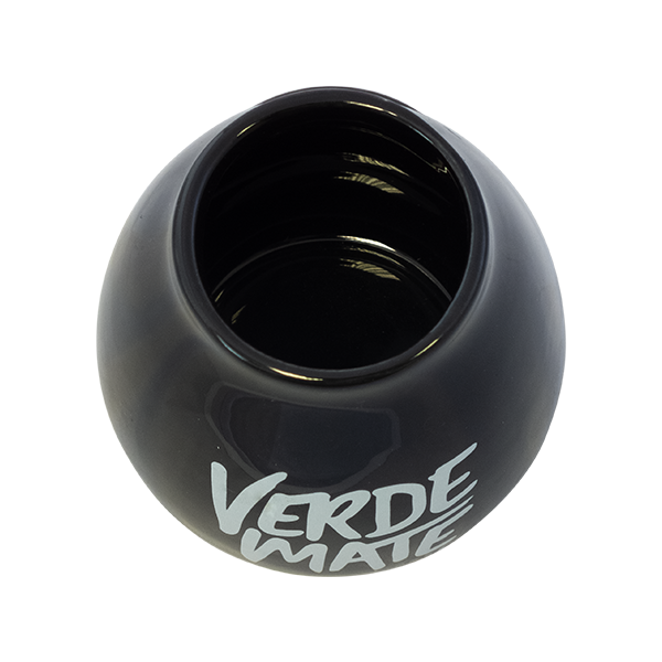 Tykwa ceramiczna z logo Verde Mate (czarna) 350 ml