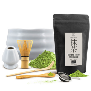 Zestaw ceremonialny do parzenia herbaty matcha: japońska matcha BIO ceremonialna 30g + akcesoria