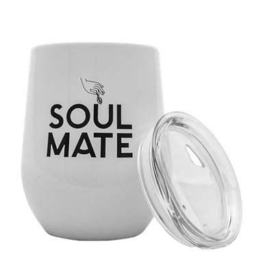 TermoLid – stalowe naczynko z pokrywką – Soul Mate (białe) – 350 ml