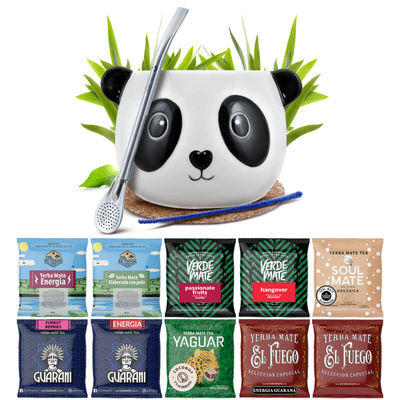 Zestaw próbek Yerba Mate 10x50g 500g + akcesoria