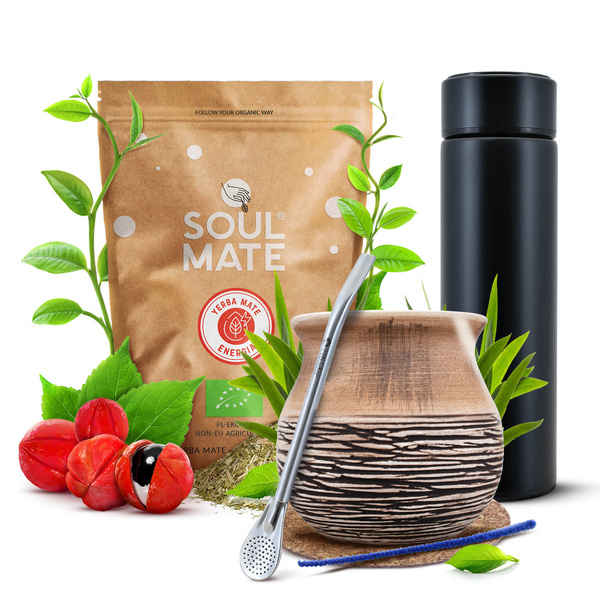 Zestaw Yerba Soul Mate Energia Guarana 0,5kg Termos