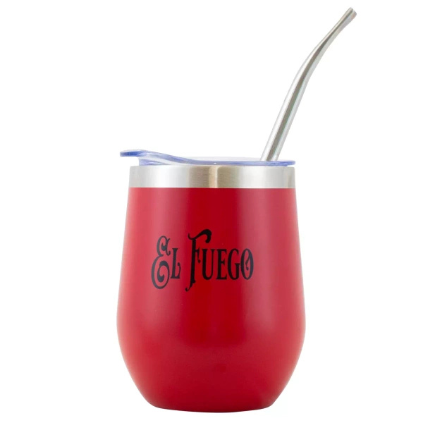 TermoLid – stalowe naczynko z pokrywką – El Fuego (czerwone) – 350 ml