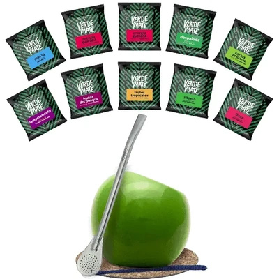 Zestaw Yerba Mate Green 500g Tykwa Bombilla 10x50g