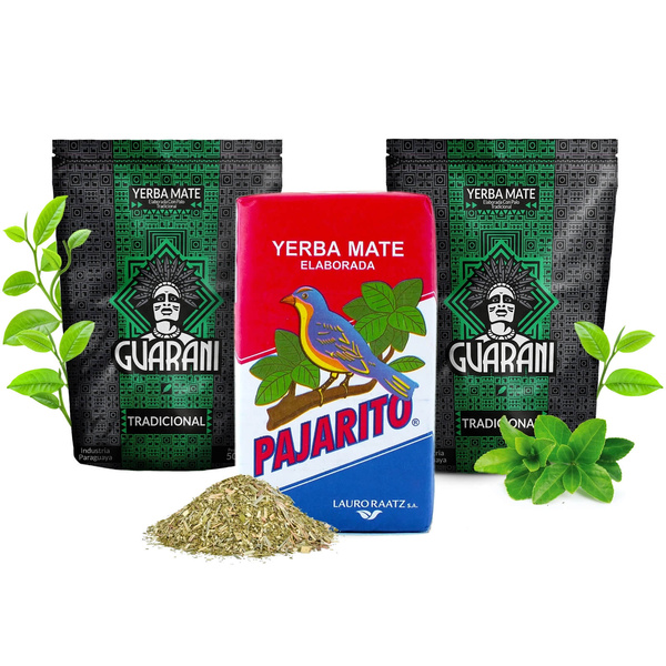 Zestaw Yerba Mate Elaborada: 2x Guarani + 1x Pajarito