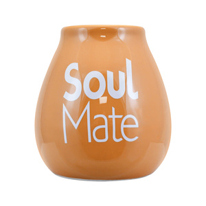 Tykwa Ceramiczna beżowa z logo Soul Mate - 350 ml