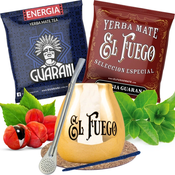 Zestaw Yerba Mate Guarana BIG Tykwa Bombilla MOCNY