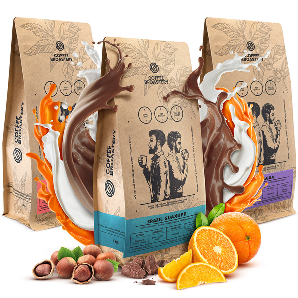 Zestaw kawa Bro Coffee Roastery Costa Rica San Rafael + Nicaragua Colibrí Azul + Brazil Guaxupe 3x1kg (3kg)