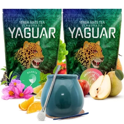 Zestaw yerba mate Yaguar tykwa ceramiczna bombilla