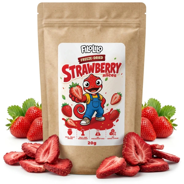 FiloLilo – Truskawka liofilizowana (plastry) 20 g