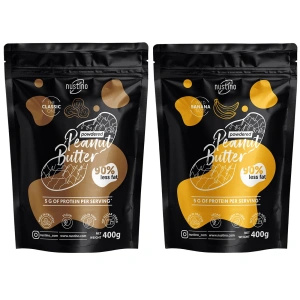 Zestaw masło orzechowe w proszku Nustino: Classic + Banan 2x400g