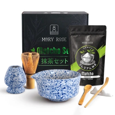 Zestaw prezentowy: japońska matcha premium + matchawan + bambusowe akcesoria