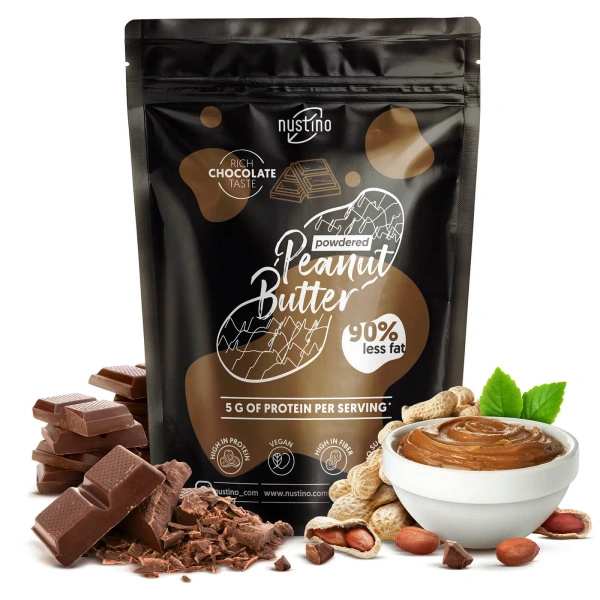 Nustino – Masło Orzechowe w Proszku – Czekolada (bez dodatku cukru) 400 g