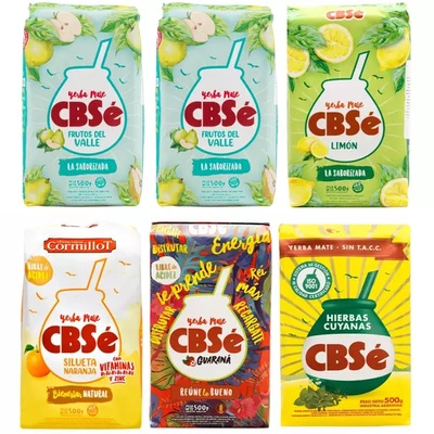 Zestaw Yerba Mate CBSé różne smaki 6x500g