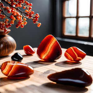 Zestaw naturalnych kamieni, kryształów i kadzidła - ezoteryka, joga, medytacja