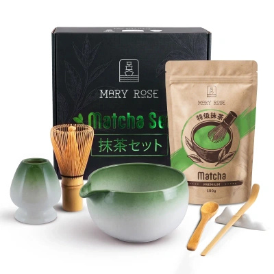 Zestaw prezentowy: matcha premium + matchawan + bambusowe akcesoria
