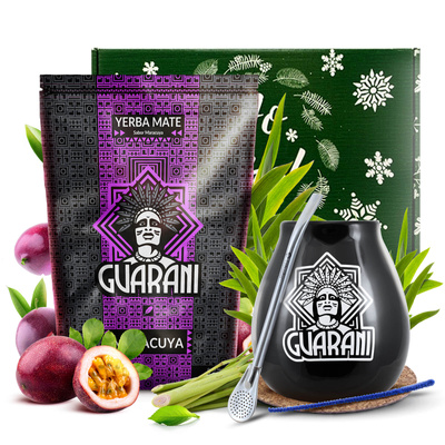 Zestaw prezentowy Yerba Mate Guarani Marakuja Tykwa 500g