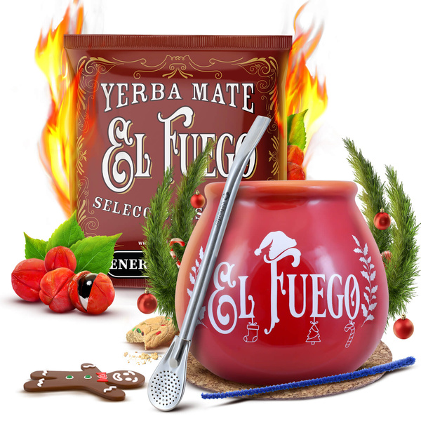 Zestaw yerba mate tykwa ceramiczna bombilla