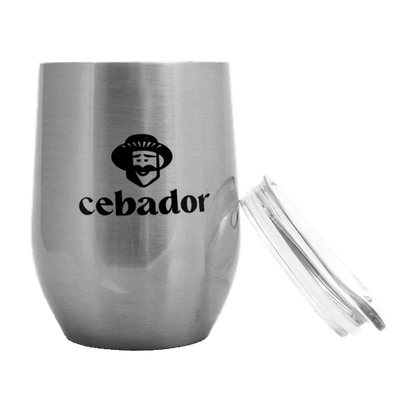 TermoLid – stalowe naczynko z pokrywką – Cebador (kolor srebrny) – 350 ml