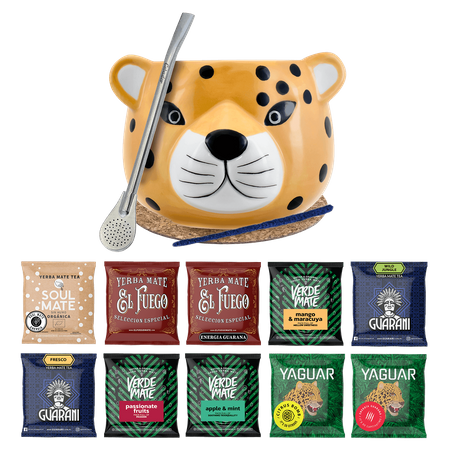 Zestaw Yerba Mate 10x50g Tykwa Gatito Bombilla