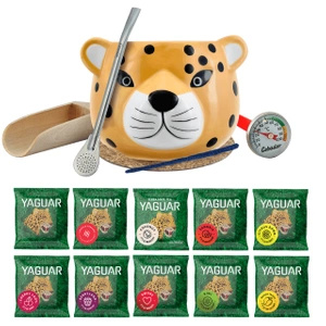 Zestaw Yerba Mate 10x50g Tykwa Gatito Yaguar