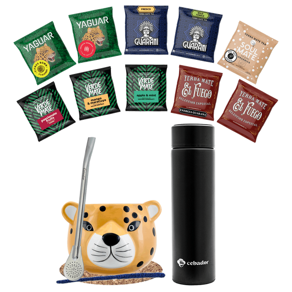 Zestaw Yerba Mate 500g Tykwa 10x50g termos