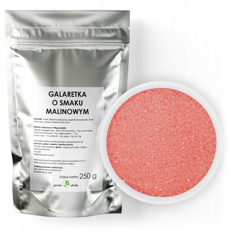 GALARETKA O SMAKU MALINOWYM w proszku 250g
