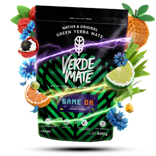Zestaw Yerba Mate: Verde Mate Game On 400g 0,4kg + Matero + Bombilla