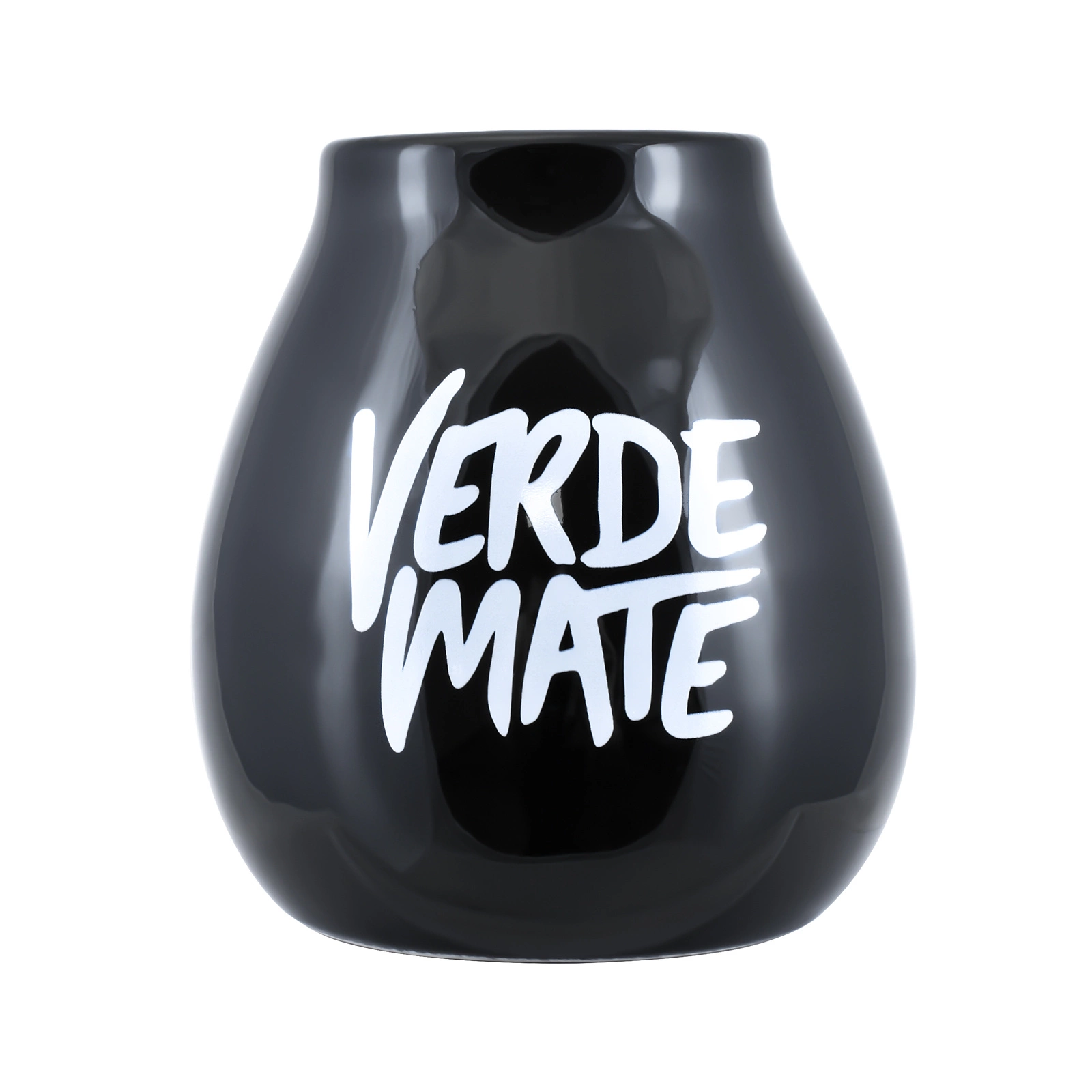 Czarne matero ceramiczne z logo Verde Mate 350 ml