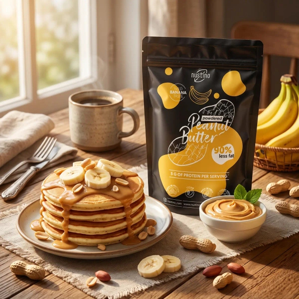 Zestaw masło orzechowe w proszku Nustino: Classic + Banan 2x400g