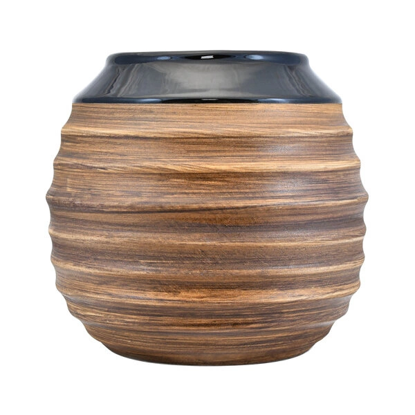 Matero Ceramiczne Miodowe - Czarne Szkliwione