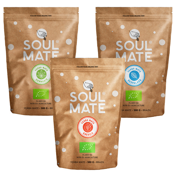 Yerba Mate Soul Mate zestaw 1,5KG 1500g organiczna