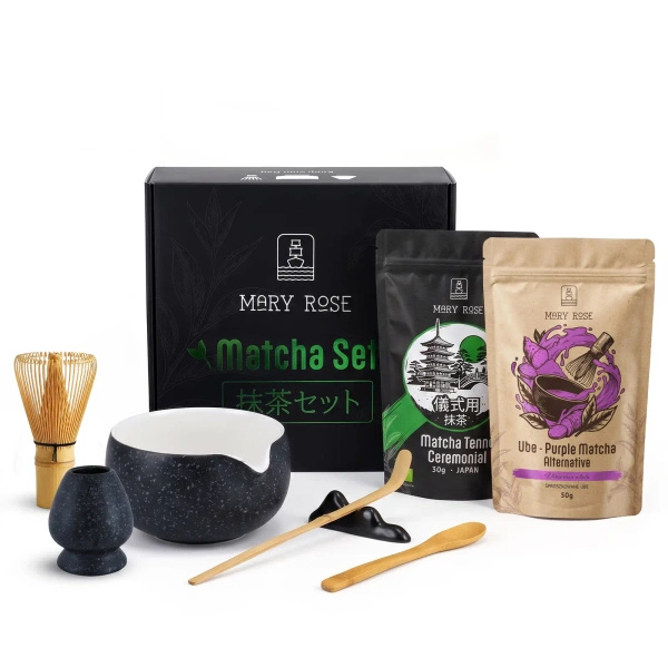 Zestaw prezentowy: japońska matcha ceremonialna + kolorowa alternatywa matchy