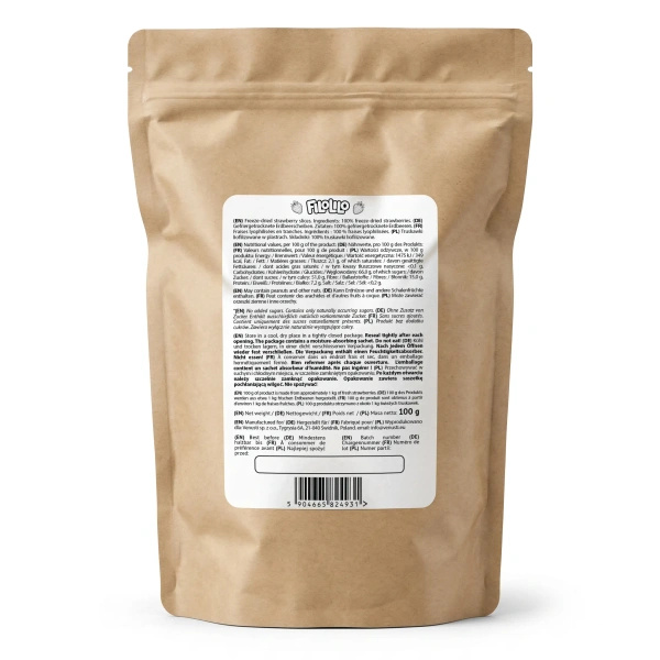 FiloLilo – Truskawka liofilizowana (plastry) 100 g