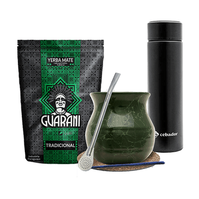 Zestaw Yerba Verde Mate MAS IQ 500g Tykwa Termos