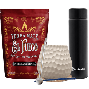 Zestaw Yerba Mate: El Fuego 500g + Termos LED + Matero + Bombilla