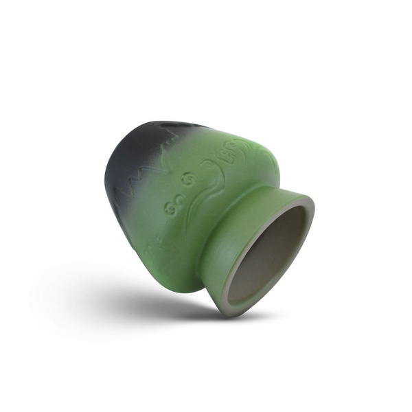 Kusenaoshi – Ceramiczna podstawka pod Chasen – Mountain (zielona)