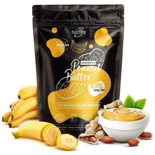 Zestaw masło orzechowe w proszku Nustino: Classic + Banan 2x400g