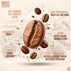 Bro Coffee Roastery – Kawa ziarnista Crema Rumba 400 g